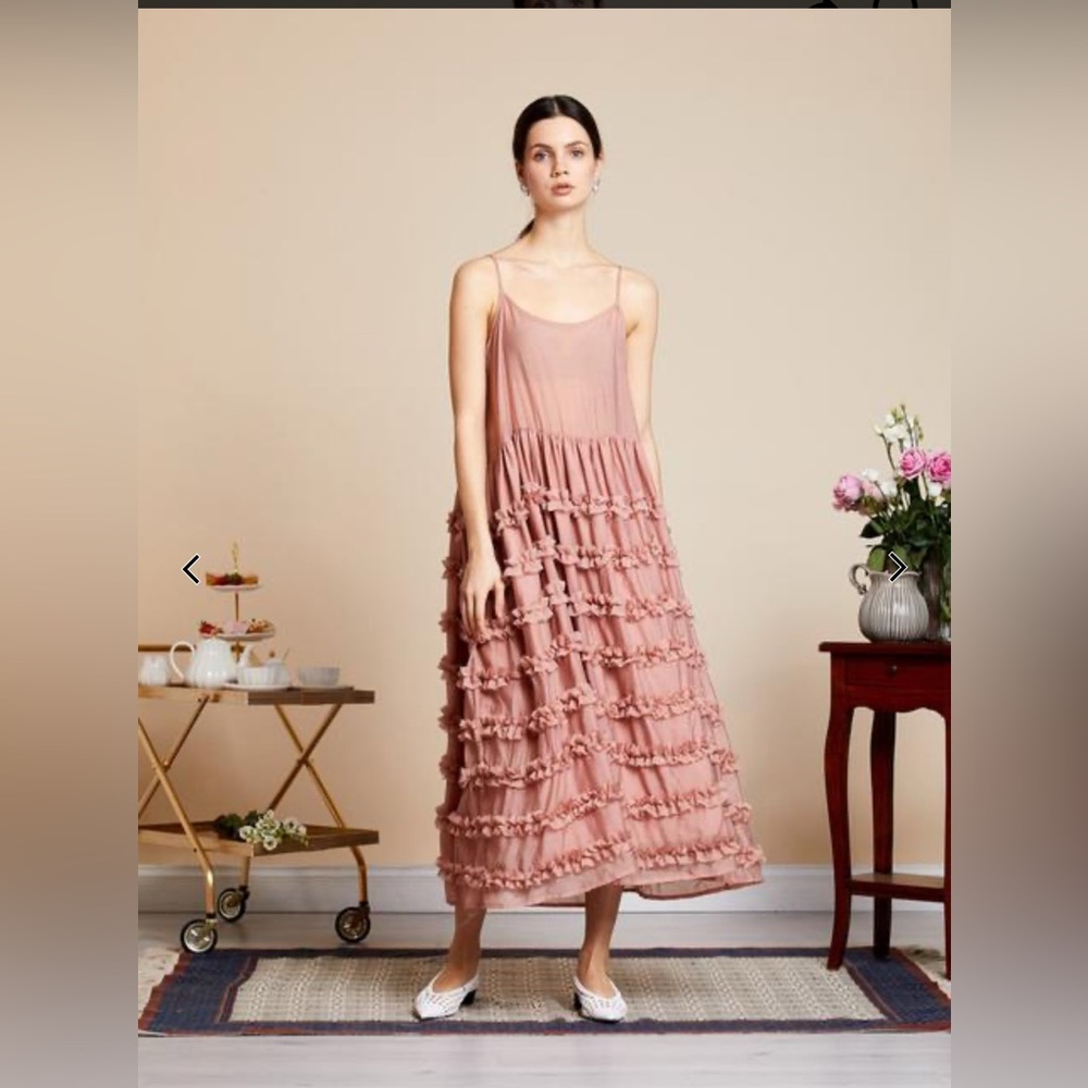 Sister Jane Elegant Pink Ruffle Dress
